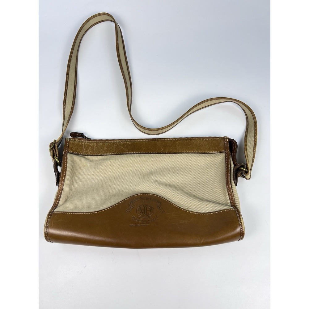 Vintage Ghurka No 10 The Envoy Canvas Leather Shoulder Bag Marley Hodgson USA - Picture 2 of 9